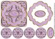 Lilac Holly Best Wishes 3D Rosette Decoupage Topper
