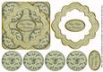 Olive Holly Best Wishes 3D Rosette Decoupage Topper