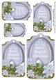 Pastel Blue Poinsettia Magical Christmas Tag Sheet