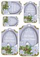 Pastel Blue Poinsettia Our House to Your House Tag Sheet