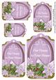 Pastel Lilac Poinsettia Our House to Your House Tag Sheet