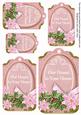 Pastel Pink Poinsettia Our House to Your House Tag Sheet