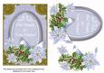 Blue Poinsettia Ours to Yours 7x5in Oval Step by Step