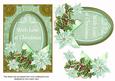 Mint Poinsettia with Love 7x5in Oval Step by Step