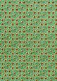 Dark Green Ditsy Heart Gold A4 Backing Paper