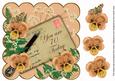 Borange Pansy 70 Today 8in Scallop Decoupage Topper