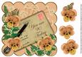 Borange Pansy 90 Today 8in Scallop Decoupage Topper