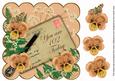 Borange Pansy 102 Today 8in Scallop Decoupage Topper