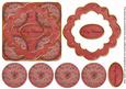Dark Red Holly Merry Christmas 3D Rosette Decoupage Topper