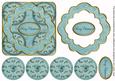 Dteal Holly Merry Christmas 3D Rosette Decoupage Topper