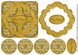 Gold Holly Merry Christmas 3D Rosette Decoupage Topper