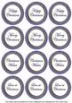 Dark Blue Paint Christmas Mix1 Sentiment Round Toppers