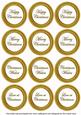 Gold Paint Christmas Mix1 Sentiment Round Toppers