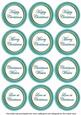 Teal Paint Christmas Mix1 Sentiment Round Toppers