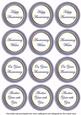 Blue Paint Anniversary Mix Sentiment Round Toppers