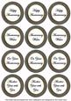 Black Paint Anniversary Mix Sentiment Round Toppers
