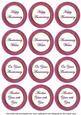 Cerise Paint Anniversary Mix Sentiment Round Toppers