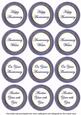 Dark Blue Paint Anniversary Mix Sentiment Round Toppers