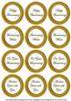 Gold Paint Anniversary Mix Sentiment Round Toppers