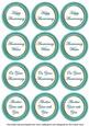 Teal Paint Anniversary Mix Sentiment Round Toppers