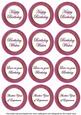 Cerise Paint Birthday Mix1 Sentiment Round Toppers