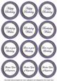 Dark Blue Paint Birthday Mix1 Sentiment Round Toppers