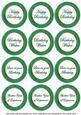 Dark Green Paint Birthday Mix1 Sentiment Round Toppers