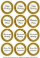 Gold Paint Birthday Mix1 Sentiment Round Toppers