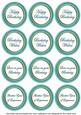 Teal Paint Birthday Mix1 Sentiment Round Toppers