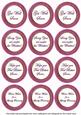Cerise Paint Get Well Soon Mix Sentiment Round Toppers