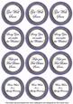 Dark Blue Paint Get Well Soon Mix Sentiment Round Toppers