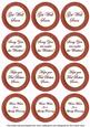 Dark Red Paint Get Well Soon Mix Sentiment Round Toppers