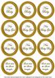 Gold Paint New Baby Mix1 Sentiment Round Toppers
