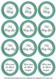 Teal Paint New Baby Mix1 Sentiment Round Toppers