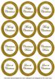 Gold Goldflake Christmas Mix1 Sentiment Round Toppers