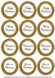 Vintage Tea Goldflake Christmas Mix1 Sentiment Round Toppers