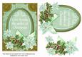Pastel Mint Poinsettia Across Miles Oval 7x5in Step by Step