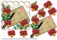 Dark Red Pansy Just a Note Ink Saver 6in Step by Step