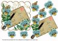 Dusky Teal Pansy Just a Note Ink Saver 6in Step by Step