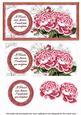 Cerise Roses If Friends Were -  Dl Decoupage Topper