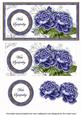 Dblue Roses with Sympathy Dl Decoupage Topper