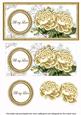 Cream Roses All My Love Dl Decoupage Topper