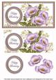 Lilac Poppy Happy Birthday Dl Decoupage Topper