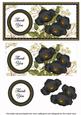 Black Poppy Thank You Dl Decoupage Topper