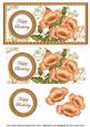 Peach Poppy Happy Birthday Dl Decoupage Topper