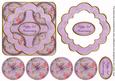 Lilac Sweet Peas 3rd Anniversary 3D Rosette Topper