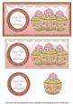 Pink Vintage Cupcake 100th Birthday Dl Decoupage Topper