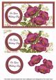 Cerise Poppy Wedding Day Dl Decoupage Topper