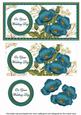 Teal Poppy Wedding Day Dl Decoupage Topper
