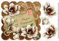 Chocolate Magnolia Your Engagement 8in Decoupage Topper